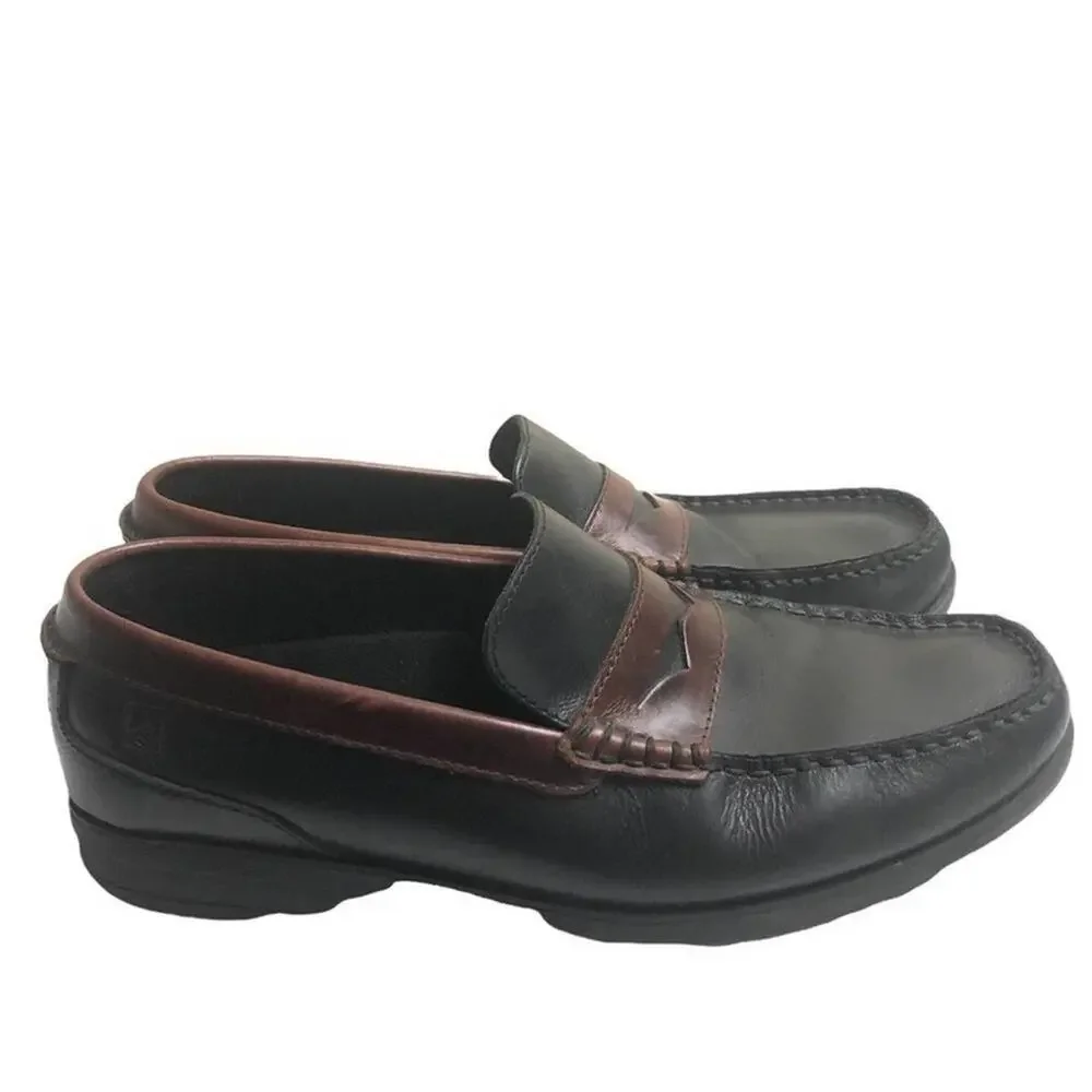 Sperry Essex Black Leather Penny Loafer Shoes